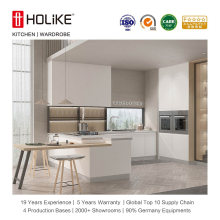 UV Lacquer Melamine Modern Kitchen Cabinet with Color